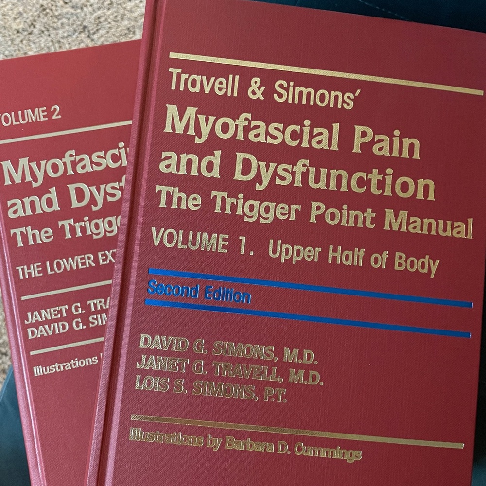 Travell & Simons’ trigger point manuals, Vol 1 and 2.